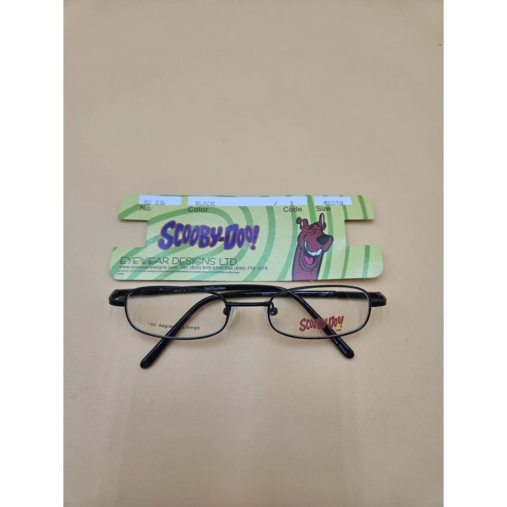 Scooby Doo Hanna Barbera SD 55-01  Kids Cartoon Black Eyeglass Frames 46-18-125